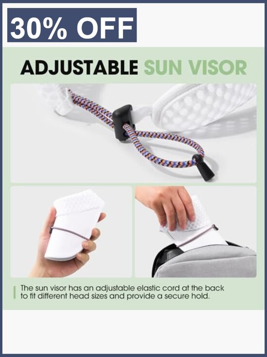 Lightweight Adjustable Sun Visor Hat for Running Golf Tennis main image 7
